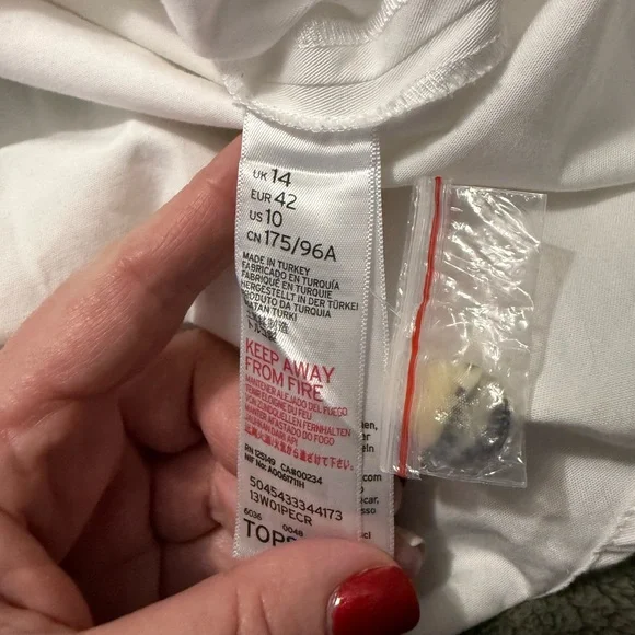 Classic White Topshop Oversized Blouse - Picture 2 of 6